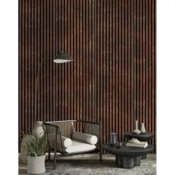 Akoestische Wandpanelen|Kleurstalen > Silentlines Kleurstaal lattenwand roest 20x30cm