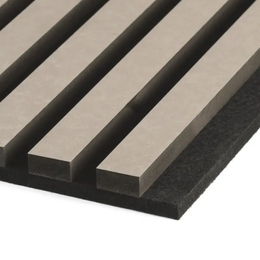 Akoestische Wandpanelen|Kleurstalen > Silentlines Kleurstaal lattenwand taupe 20 x 30 cm