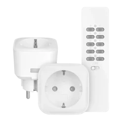 Draadloze Schakelaars|Schakelaars > KlikAanKlikUit ACC2-3500R Set met Afstandsbediening en 2 Compacte Stopcontactschakelaars