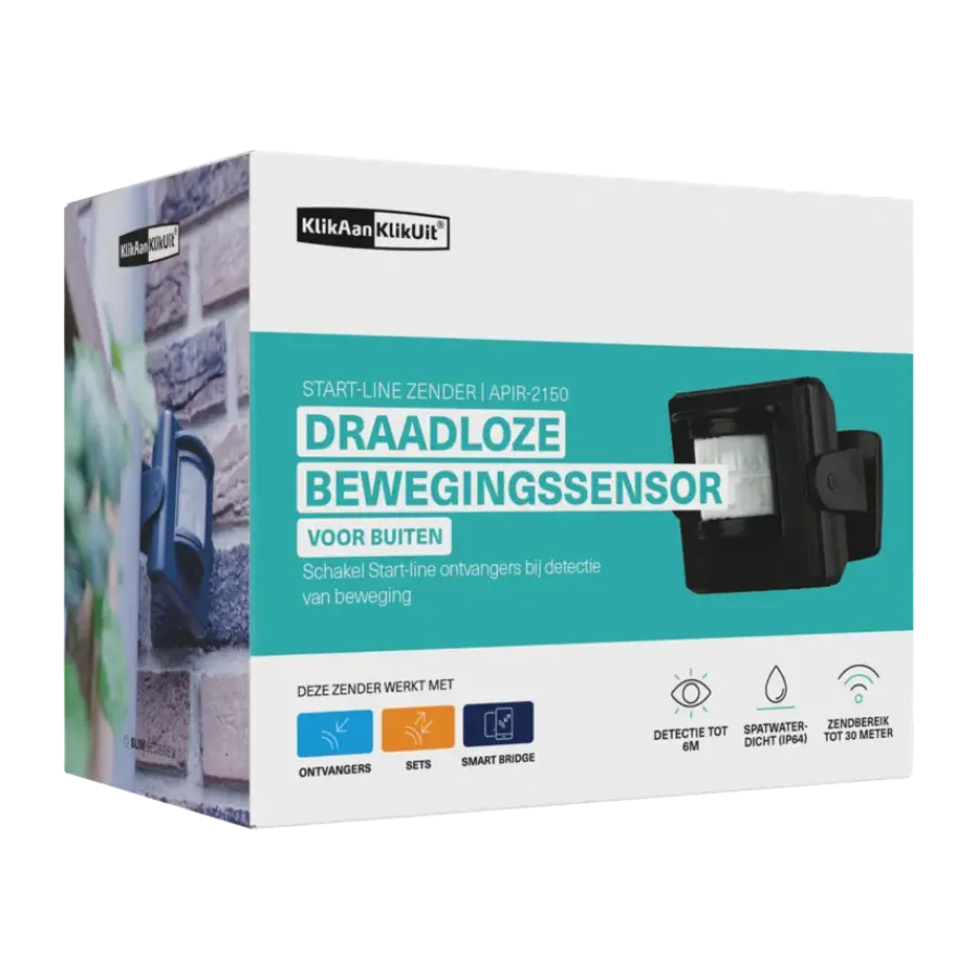 Sensoren|Smart Schakelmateriaal > KlikAanKlikUit Bewegingssensor APIR-2150