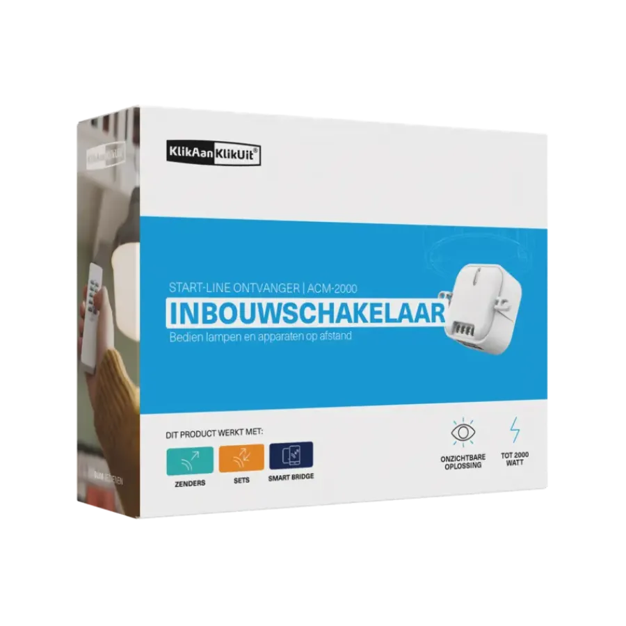 Draadloze Schakelaars|Schakelaars > KlikAanKlikUit Inbouwschakelaar ACM-2000