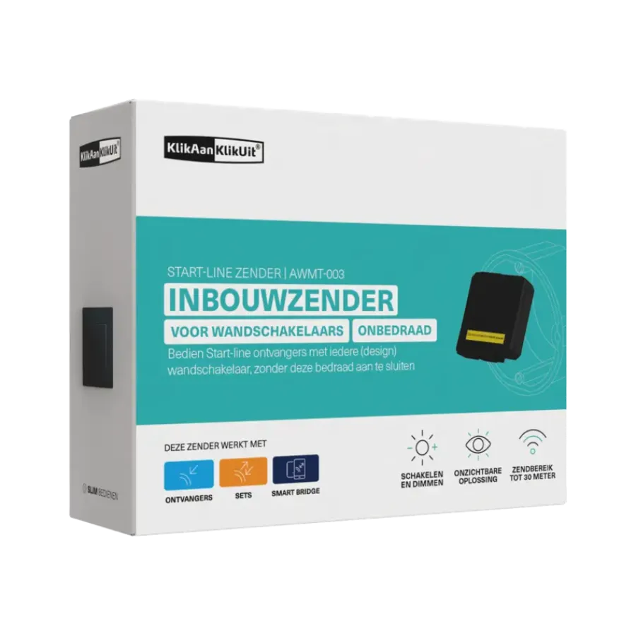 Draadloze Schakelaars|Schakelaars > KlikAanKlikUit Inbouwzender AWMT-003