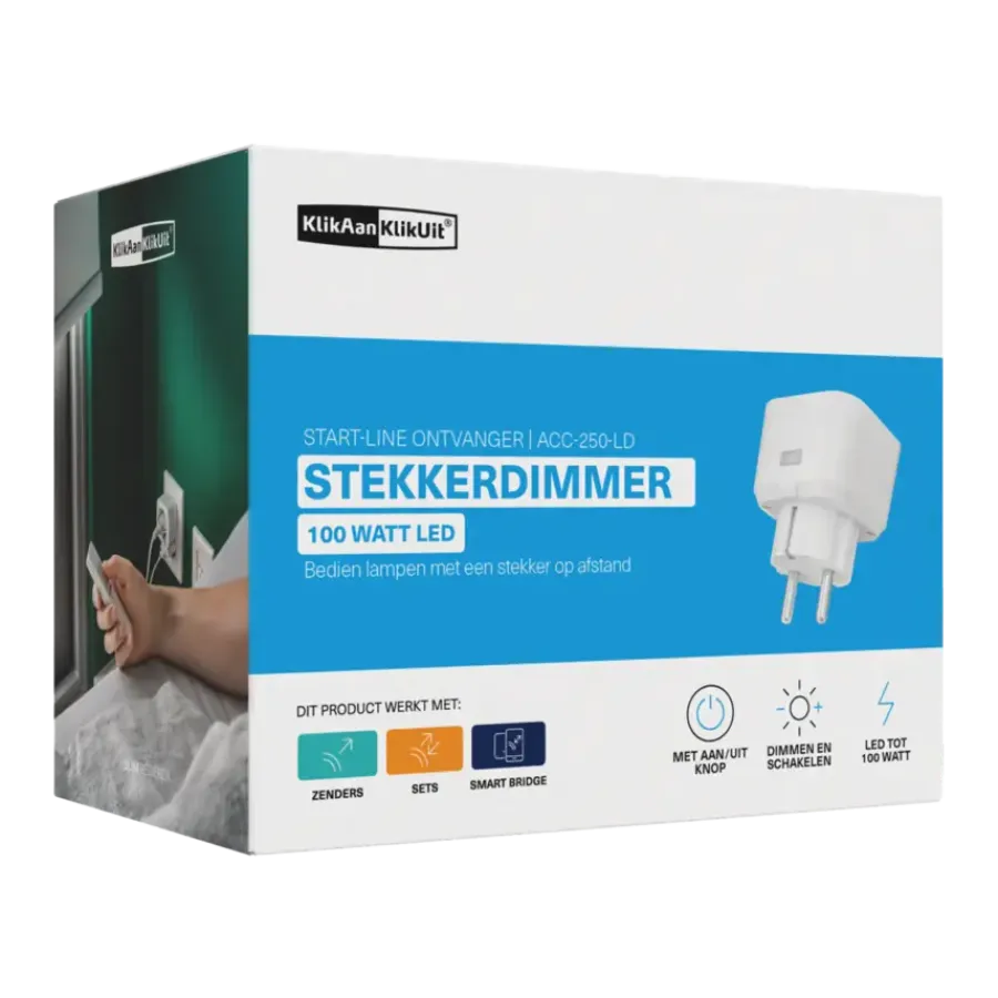 Dimmers|Inbouw Schakelmateriaal > KlikAanKlikUit Stopcontactdimmer ACC-250-LD