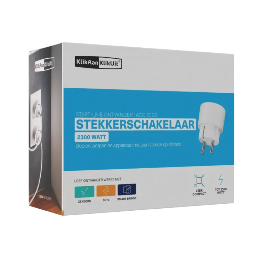 Draadloze Schakelaars|Schakelaars > KlikAanKlikUit Stopcontact Schakelaar ACC-2300