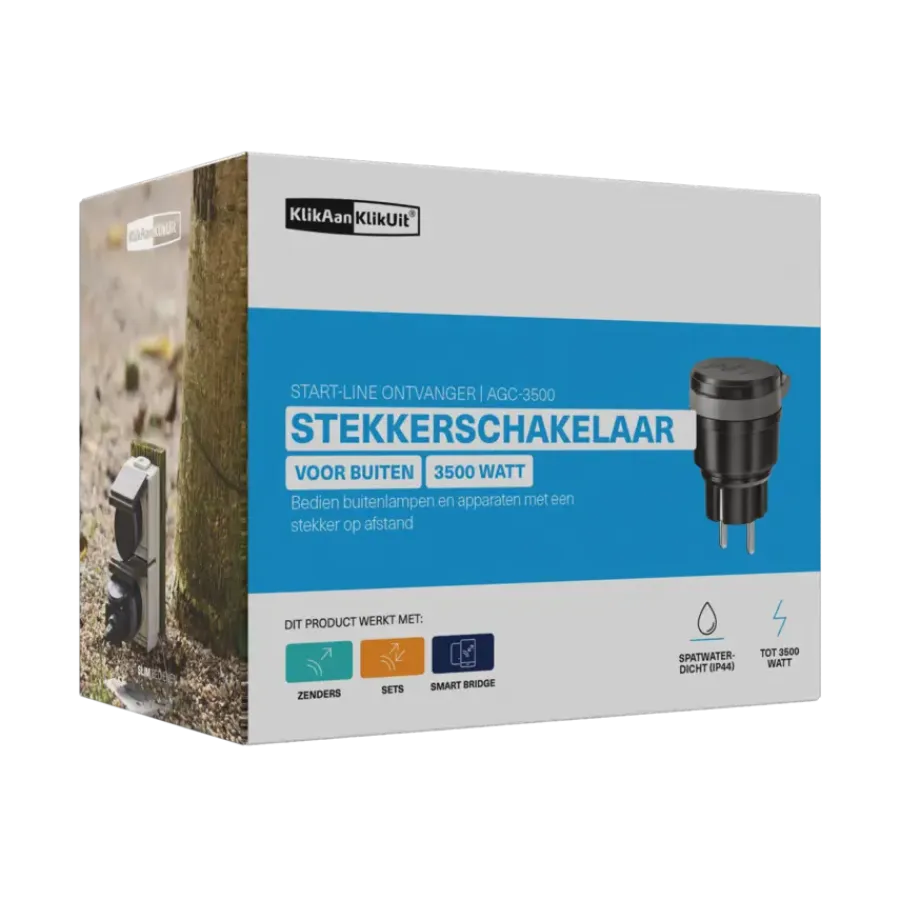 Draadloze Schakelaars|Schakelaars > KlikAanKlikUit Stopcontact Schakelaar AGC-3500 Buiten