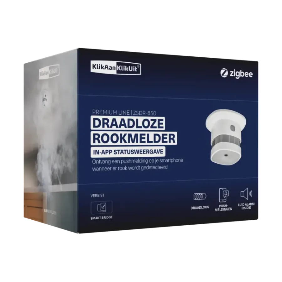 Rookmelders|Brandpreventie > KlikAanKlikUit Trust Smart Home ZSDR-850 Rookmelder Draadloos