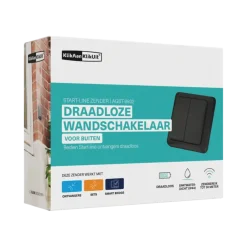 Draadloze Schakelaars|Schakelaars > KlikAanKlikUit Wandschakelaar Dubbel AGST-8802 Grijs Buiten