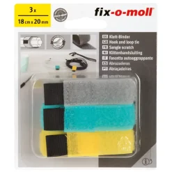 Kabelklemmen > Fix-o-moll Klittenbinders 3 kleuren 180x20mm breed 3 stuks