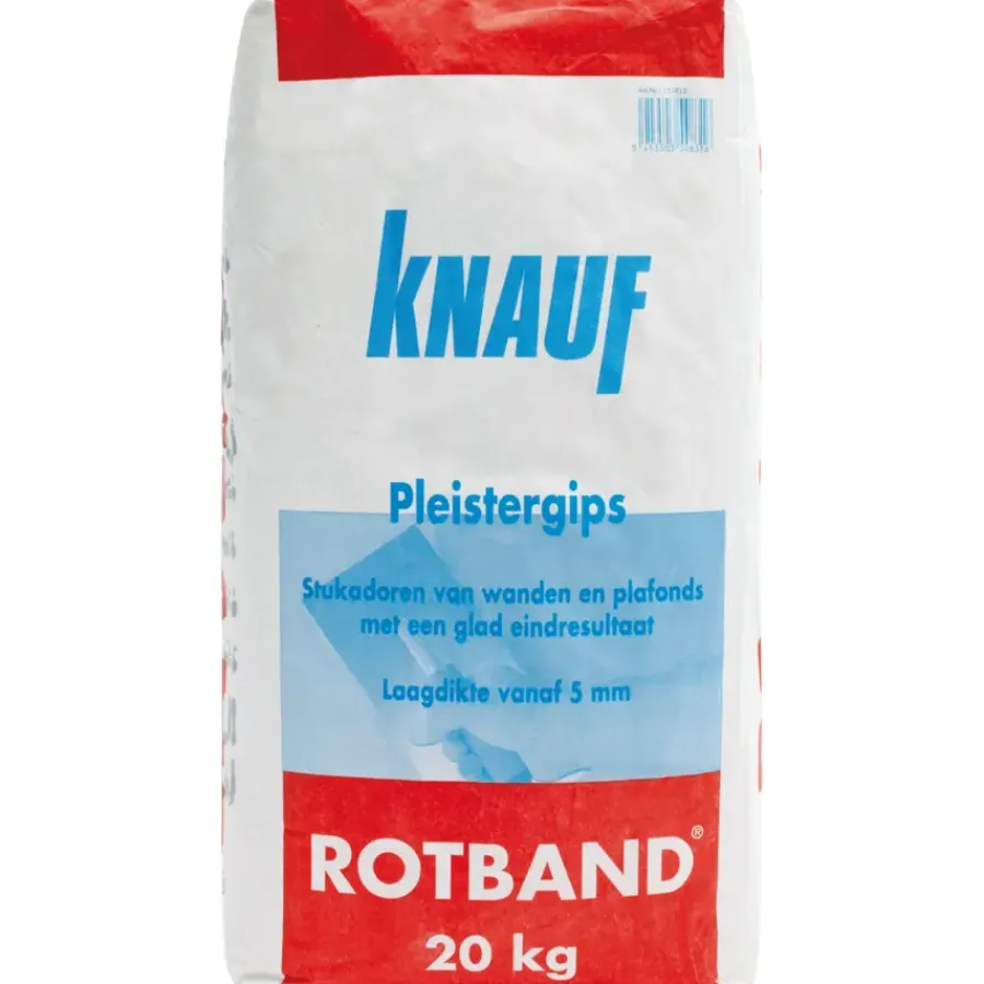Gips (pleister)|Steen- & Betonreparatie > Knauf Rotband pleistergips 20 kg