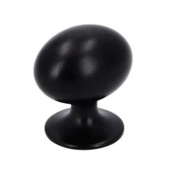 Knop Amber zwart 20mm