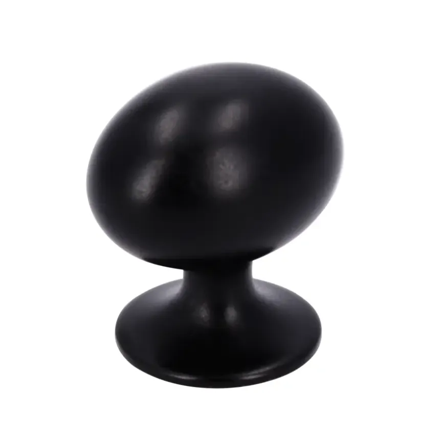 Knop Amber zwart 20mm