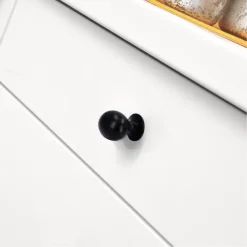Knop Amber zwart 20mm