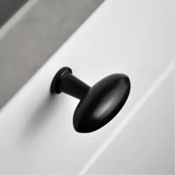 Knop Fleur zwart 38mm