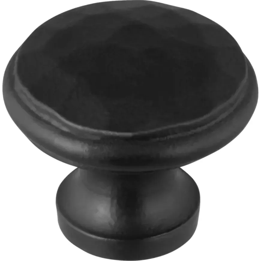 Knop Hamerslag zwart 31mm