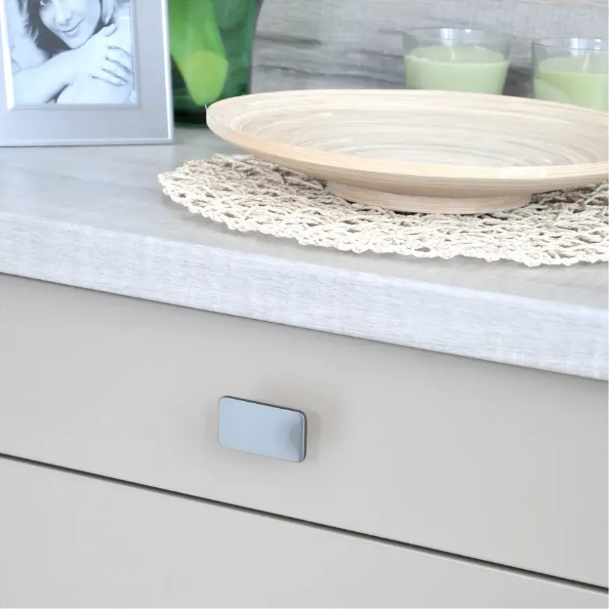 Knop Inge rvs look 58mm