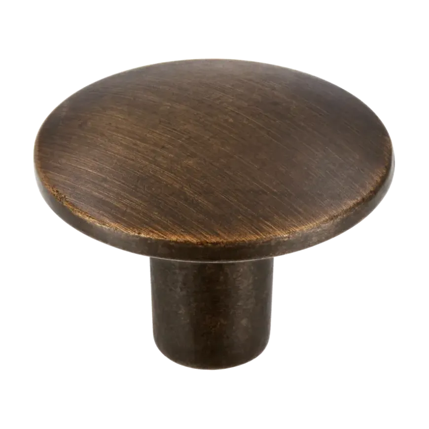 Knop Kaylee messing gezwart 30mm