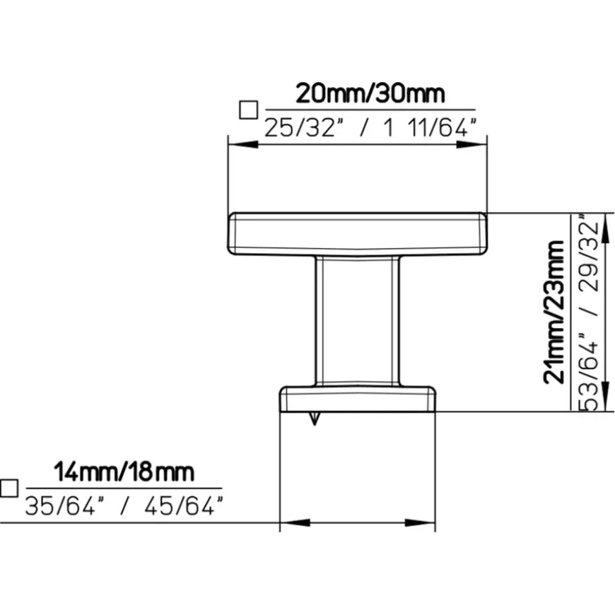 Knop Saar zwart 30mm