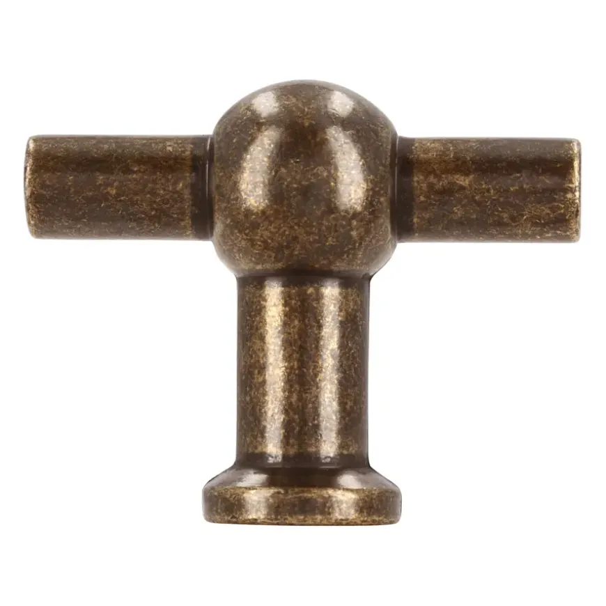 Knop Thea messing antiek 50mm