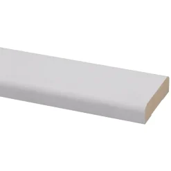 Houtenprofielen > Geen Koplat MDF recht wit gegrond 12x45mm 270cm