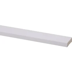 Houtenprofielen > Geen Koplat MDF schuin wit gegrond 12x45mm 270cm