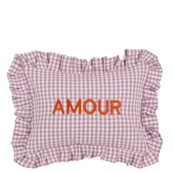 Kussen Amour paars - l35xb25xh10cm