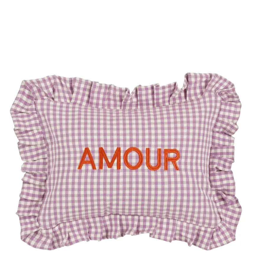 Kussen Amour paars - l35xb25xh10cm