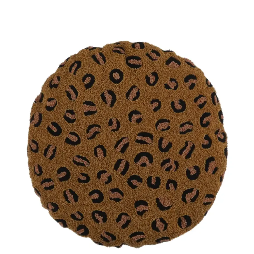 Kussen bruin panter - h10xd45cm