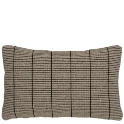 Kussen geribbeld taupe 55 x 35 cm
