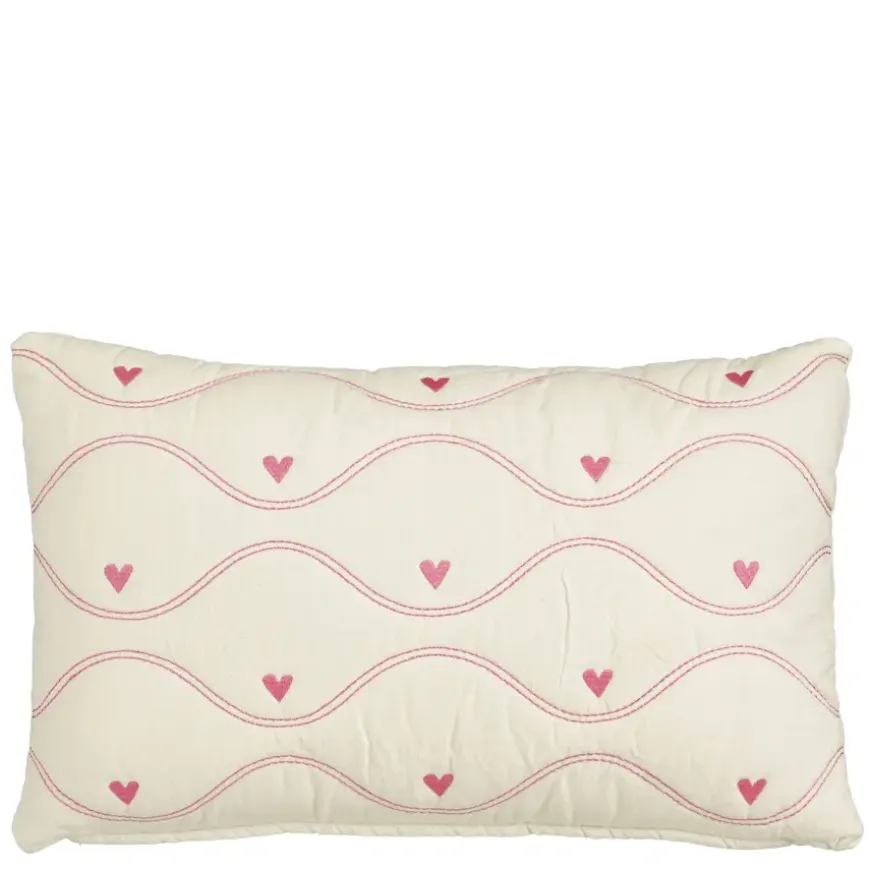 Kussen hart roze - l55xb35xh10cm