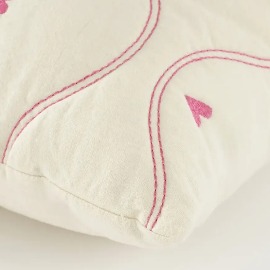 Kussen hart roze - l55xb35xh10cm