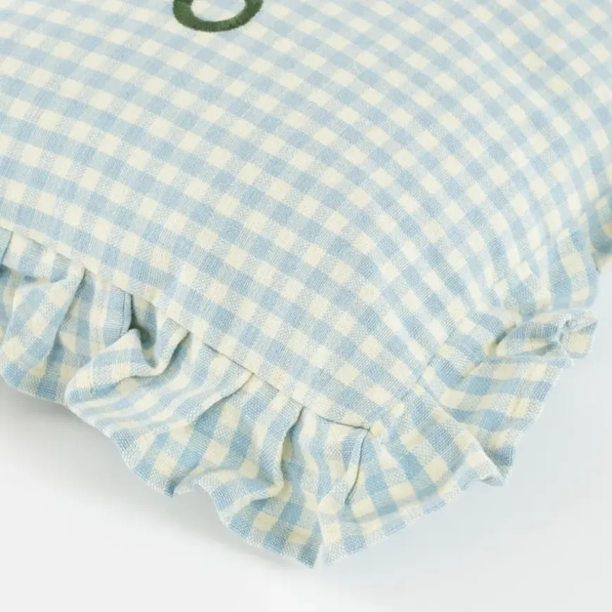Kussen Oh La La l.blauw - l35xb25xh10cm