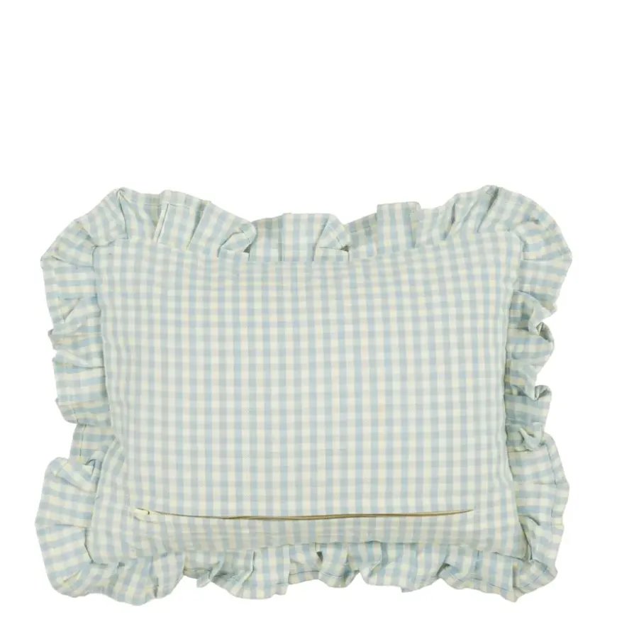 Kussen Oh La La l.blauw - l35xb25xh10cm