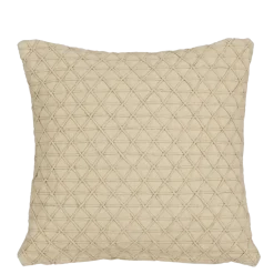 Kussen print driehoek beige 45 x 45 cm