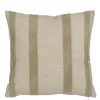 Kussen print streep taupe 45 x 45 cm