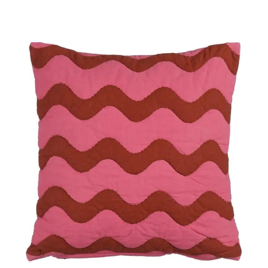 Kussen roze waves - l45xb45xh10cm