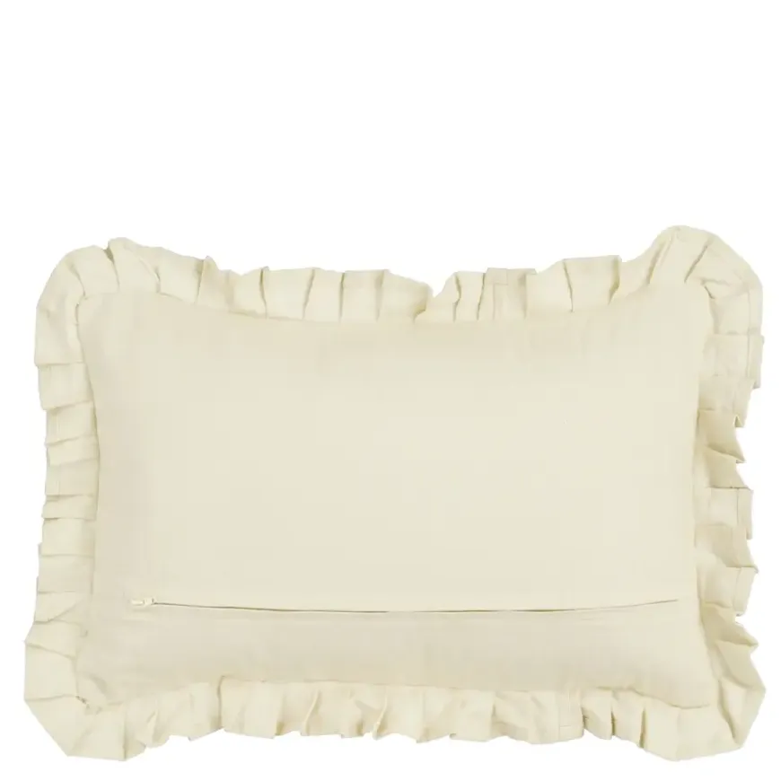 Kussen ruffled beige - l55xb35xh10cm