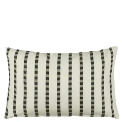 Kussen streep antraciet - l55xb35xh10cm