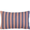Kussen streep blauw - l55xb35xh10cm