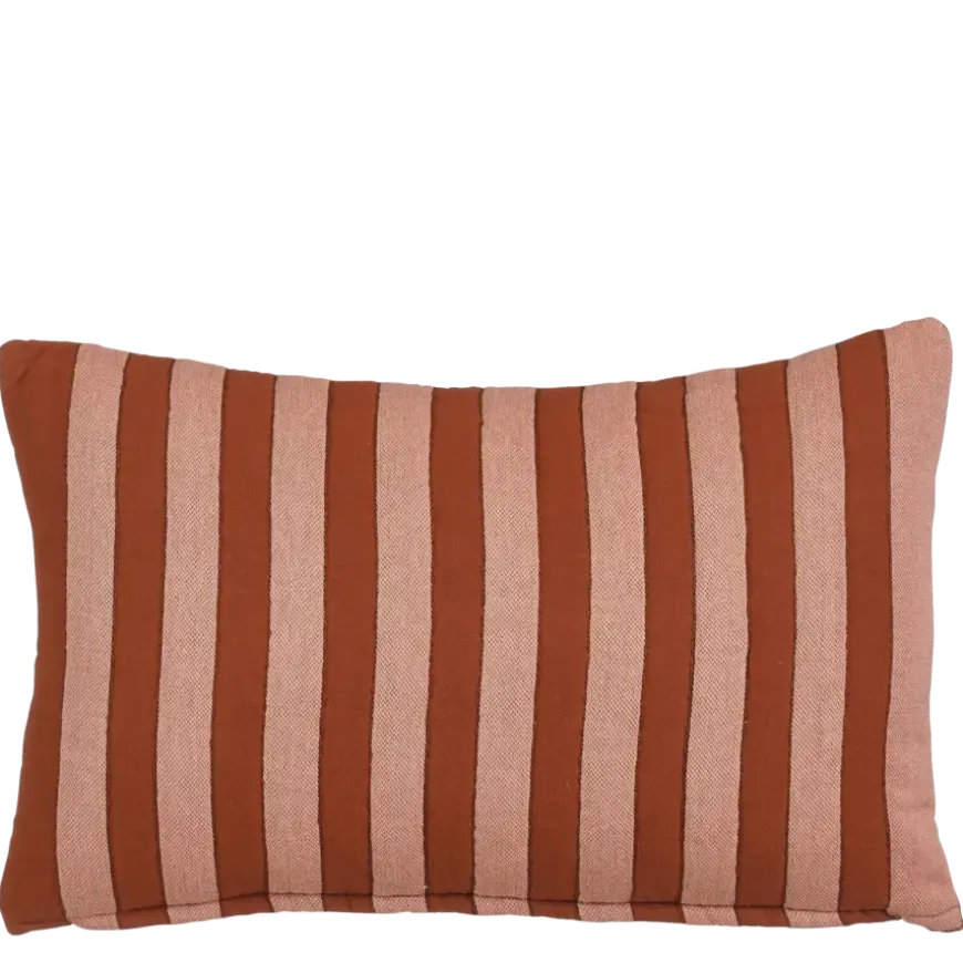 Kussen streep bruin - l55xb35xh10cm