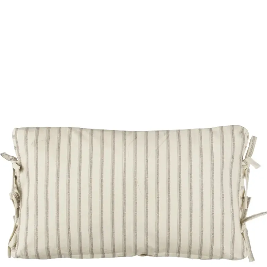 Kussen streep donker bruin - l55xb35xh10cm