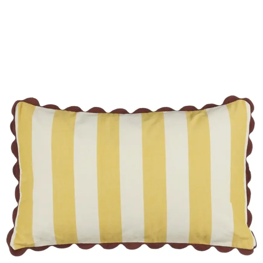 Kussen streep geel - l55xb35xh10cm