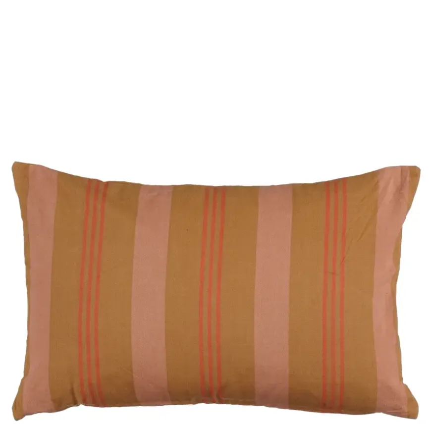 Kussen streep licht bruin - l55xb35xh10cm