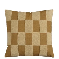 Kussen streep licht bruin - l45xb45xh10cm