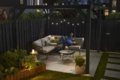 Kussen streep licht bruin - l55xb35xh10cm