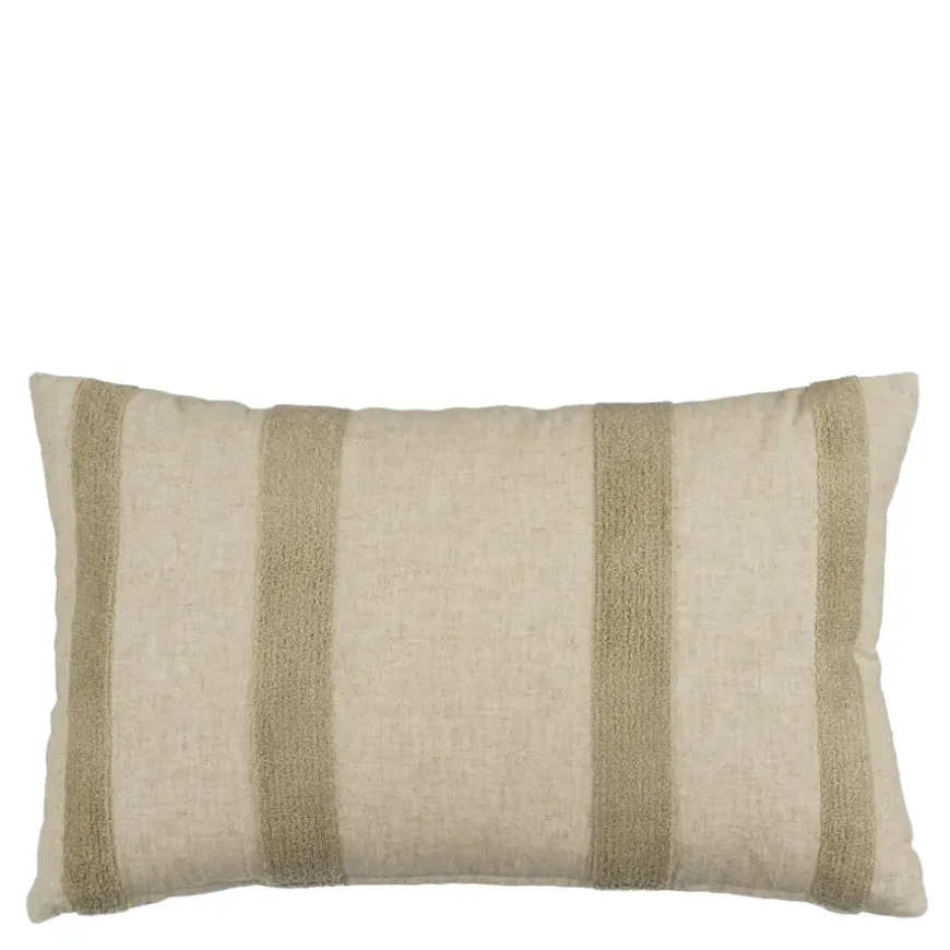 Kussen streep taupe - l55xb35xh10cm