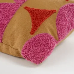 Kussen tufted l.bruin - l35xb25xh10cm