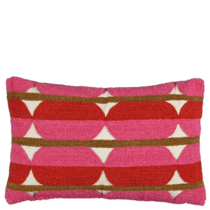 Kussen tufted roze - l55xb35xh10cm