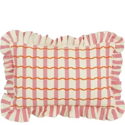 Kussen wave roze - l55xb35xh10cm