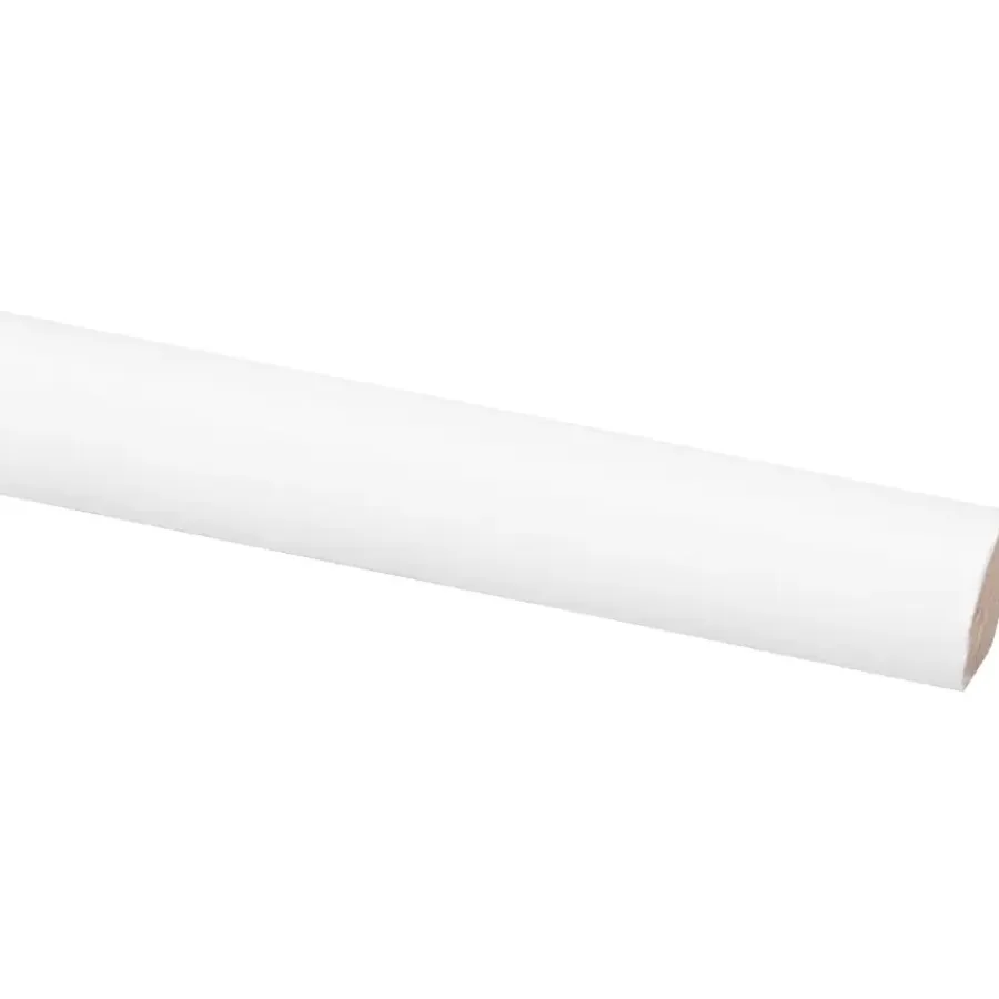 Houtenprofielen|Overgangsprofielen > Geen Kwartrond grenen wit gelakt 13x13mm 270cm
