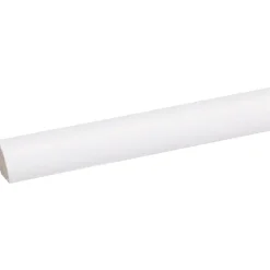 Houtenprofielen > Geen Kwartrond grenen wit gelakt 11x11mm 270cm